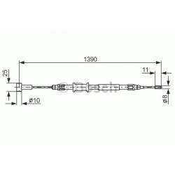 Bremžu trose BOSCH 1 987 482 213, 480-104744,  	GCH483