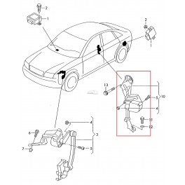 Audi Devējs, Ksenona lukturi (Lukturu slīpuma...