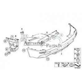 BMW X5 aizmugures bampera stiprinājums 51127226939