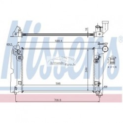 Toyota Avensis 03-08 radiators, 1,8 , 600x348x16, 164000D220