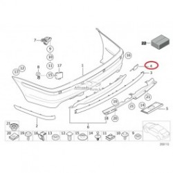 BMW E46 aizmugures bampera vilkšanas āķa vāciņš SEDAN...