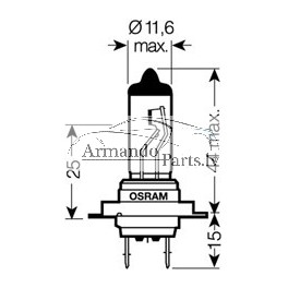 Pamatluktura spuldze H7 OSRAM O64210