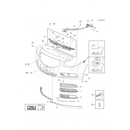 Opel Insignia 08-13 luktura mazgātāja vāciņš L,...