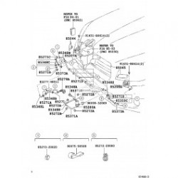 Toyota RAV4 05-08 lukturu mazgātāja sprausla L 8520842010
