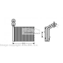 Salona radiators AVA QUALITY COOLING VWA6201, 7M1819030B, 7M1819030A