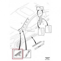 Volvo S60 10- stiprinājums loga moldingam 31304111 2