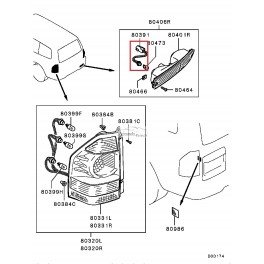 MITSUBISHI Pajero 00-06 Vadu remonta komplekts...