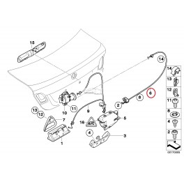 BMW E90 Bagāžniek atvēršanas trose 51247197490