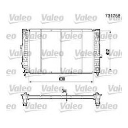 AD A4 95- radiators 2.4/2.6/2.8/2.5TDi MAN 630X400X32 RA60497