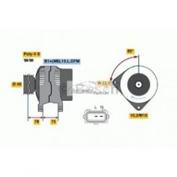 Ģenerators ALF268 INTER STARTER, 0 986 041 810