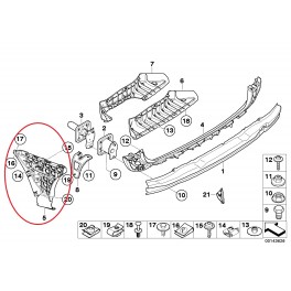 BMW 61 aizmugures bampera stiprinājums L...