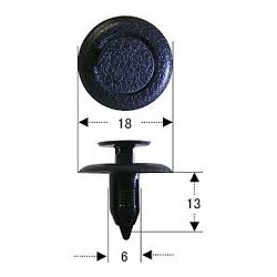 Mazda klipsis apšuvuma 5.7mm GJ21-68-885B 93190210