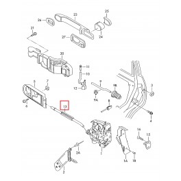 VW Passat 97-05 Durvju atvēršanas trose 3B0839085F