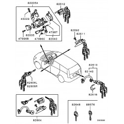 MITSUBISHI Aizdedzes slēdzis MN113754