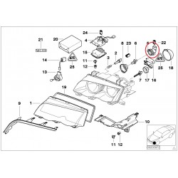 BMW E46 priekšēja luktura spuldzes patrona 63128380207 2