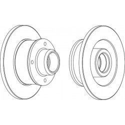 Bremžu diski DDF137 FERODO  	6N0615601