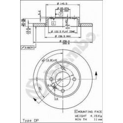 Bremzes/diski BREMBO 08.5149.14, 	357615301