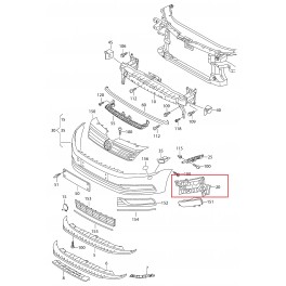 VW PASSAT 10- priekšējā bampera stiprinājums...