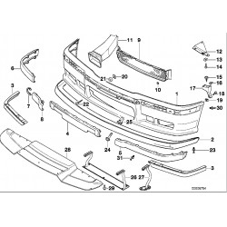 BMW 3 E36 91-98 bampera spoileris M3 type  51112264030