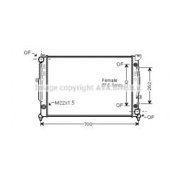 Radiators AIA2125 AVA QUALITY COOLING, 8D0121251L,...