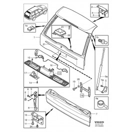 Volvo XC90 02-15 Numurzīmes apgaismojuma...