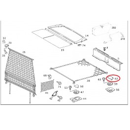 Mercedes nosegs bagāžas nodalījumā A2108490103