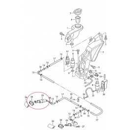 Audi A4 B6 00-04 luktura mazgātāja sprausla R,...