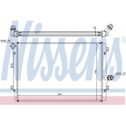 Radiators NISSENS NS65281,VW2208, 1K0121251AB, 65281A