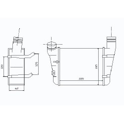 Audi A4 01- radiators intercoolera 1.9/2.0/1.9TDi...