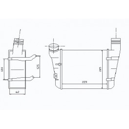 Audi A4 01- radiators intercoolera 1.9/2.0/1.9TDi 220X215X62 RA96707