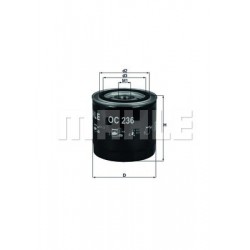 Eļļas filtrs MAHLE ORIGINAL OC236, 15208BN30A