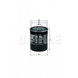 Eļļas filtrs OC196 MAHLE ORIGINAL, JEY014302, MZ690070