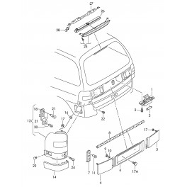 VW Sharan 01-10 Numurzīmes apg. lukturis A53964...