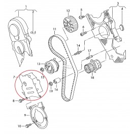 Audi A4 B7 99-12 zobsiksnas nosegs 038109147D