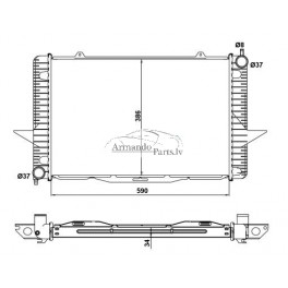 VV S70 97-00 radiators 2.0/2.3/2.4/2.5/2.5D MAN +/-KOND 590X395X32 RA65546