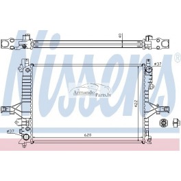 Radiators NISSENS NS65553A, 620 X 422 X 40 mm,  8602539