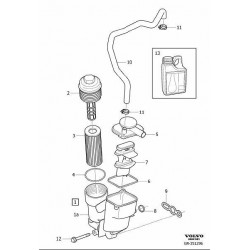 Volvo blīve pie eļļas filtra korpusa 8642421 2