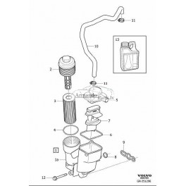Volvo blīve pie eļļas filtra korpusa 8642828