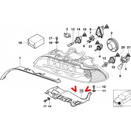 BMW E39 95-03 luktura stirpinājums L