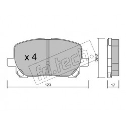 Bremžu uzlikas FDB1529-99 fri.tech., 04465-44100