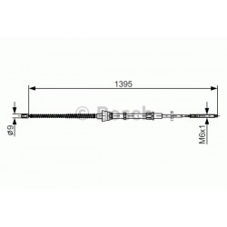 Rokas bremzes trose ADRIAUTO, 6X0609721C 