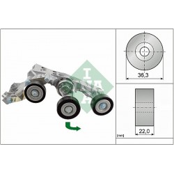 Celiņsiksnas spriegotājs INA 534 0338 10, VKM 38869