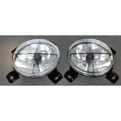 VW Golf 83-91 lukturis tālais Clear+Black Cross, kompl E 2