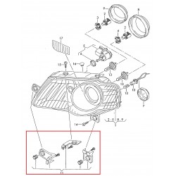VW Passat 05-10 priekšējā luktura ausis L, 3C0998225