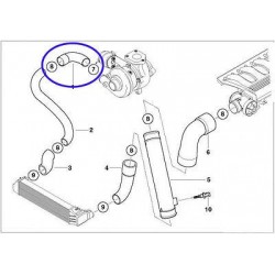 BMW E39, E38 3.0D radiatora caurule THERMOTEC 11617786530 2