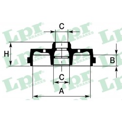 Bremžu trumulis 18-0202 Foster, 492-VW, 841501615A 2