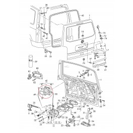 VW T5 03-08 aizmugures vāka rokturis...