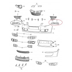 Škoda Fabia 07-10 pr. bampera vadīkla L 5J0807183 2