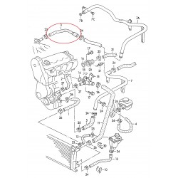 AUDI 80 B3, B4 dzesēšanas sistēmas caurule 026121056K 2