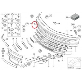 BMW 3 E46 98-01 priekšas bampera āķa vāciņš...